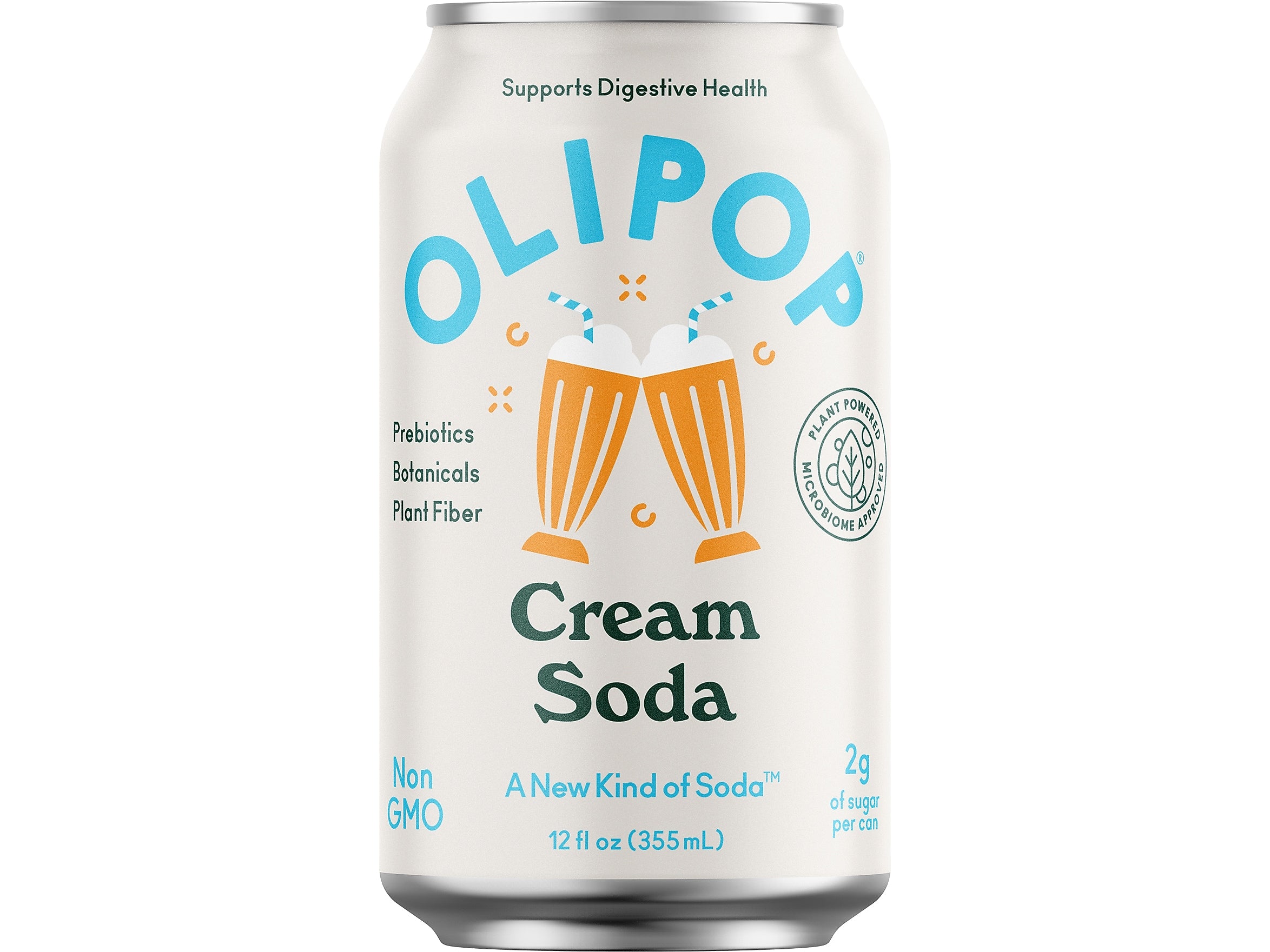 Olipop Prebiotic Cream Soda, 12 fl. oz., 12 Cans/Case (ICO70289)