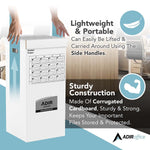 AdirOffice Paperboard File Cart, White (623-KIT1)