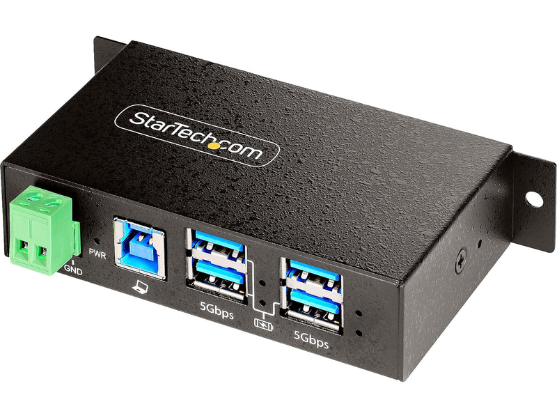 StarTech 4-Port USB 3.2 Hub, Black (5G4AINDRM-USB-A-HUB)