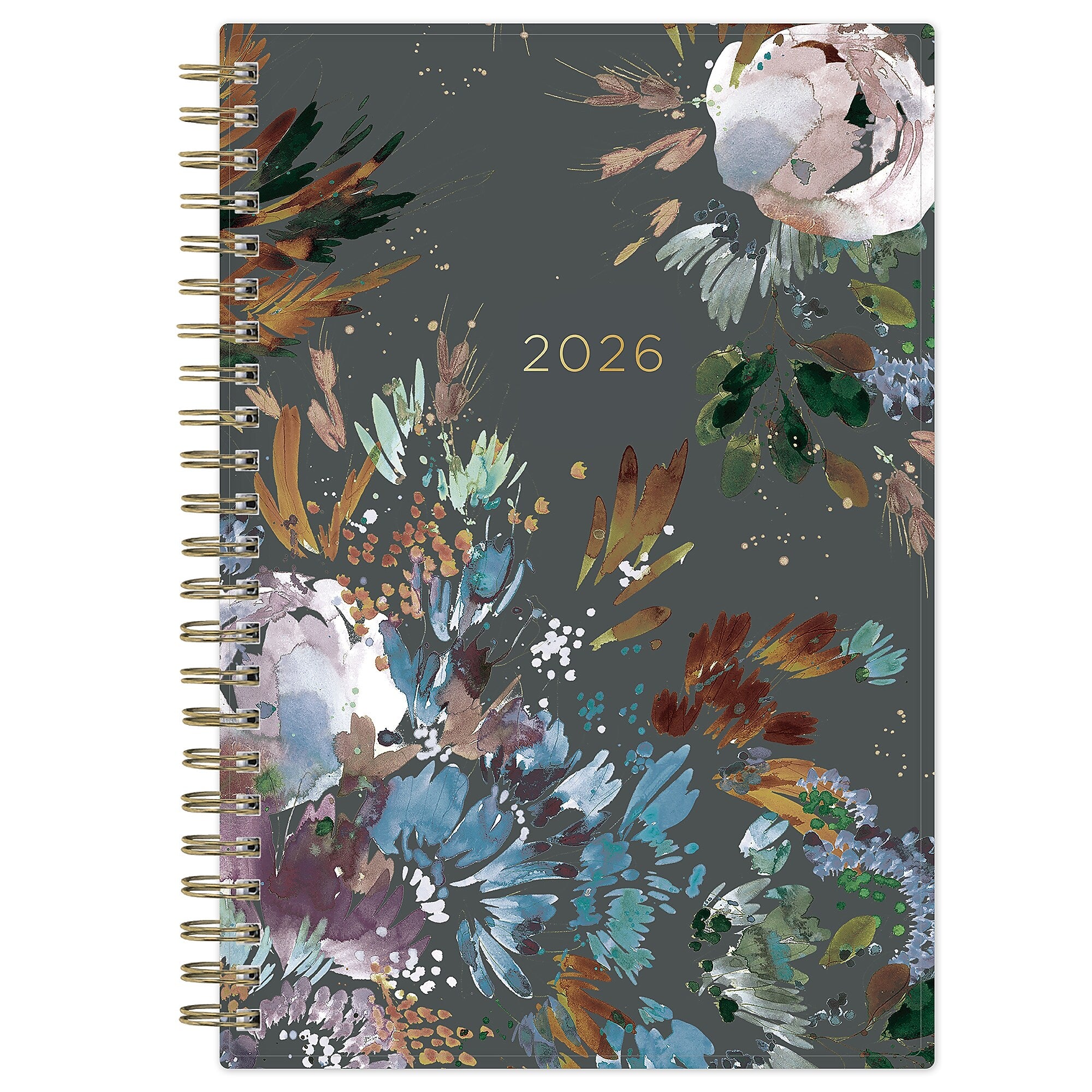 Planning Calendar KV Midnight Garden PP 5x8 RY26 Wkly/Mthly Safety Wirebound -