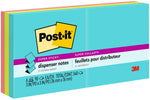 Post-it Super Sticky Pop-up Notes, 3" x 3", Supernova Neons Collection, 90 Sheet/Pad, 6 Pads/Pack (R330-6SSMIA)