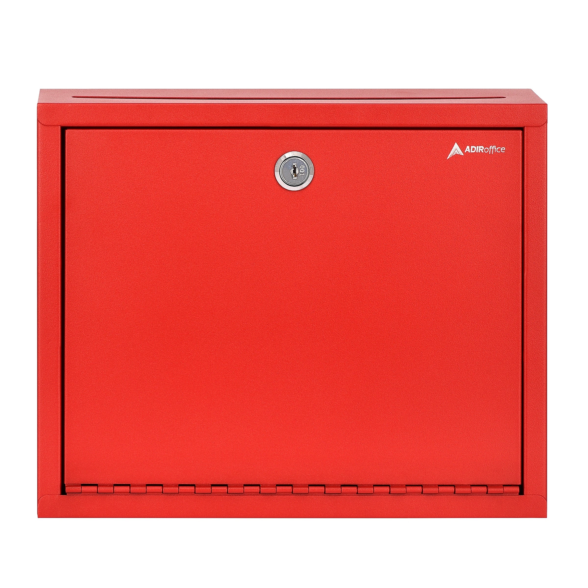 AdirOffice Steel Multipurpose Interoffice Mailbox Drop Box, Large, Red (631-03-RED-PKG)