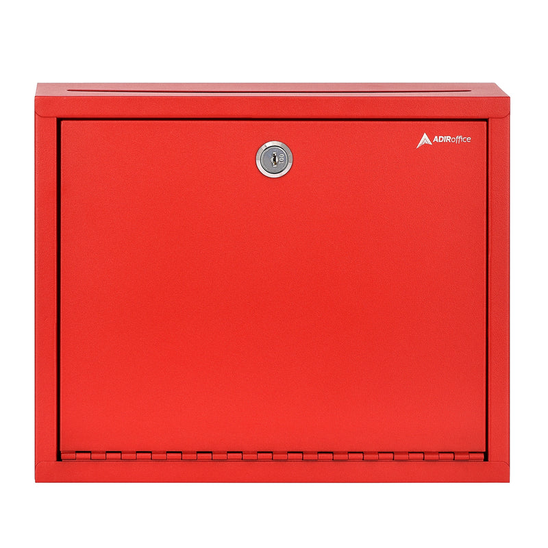 AdirOffice Steel Multipurpose Interoffice Mailbox Drop Box, Large, Red (631-03-RED-PKG)