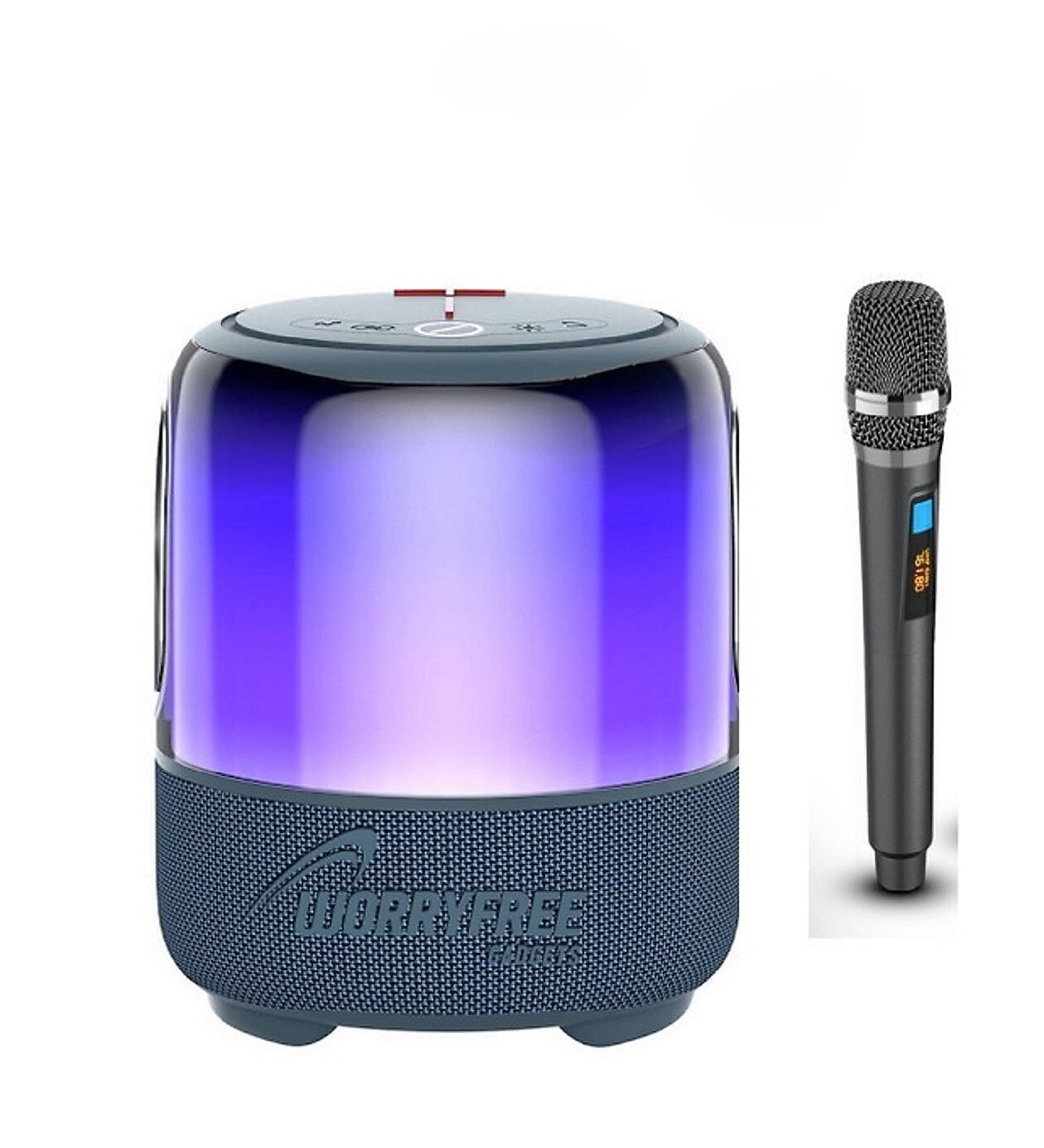 Worryfree Gadgets WSC-01 Wireless Bluetooth Speaker with one Microphone, RGB Light, Water Resistant, Blue (WSC01-BLU)