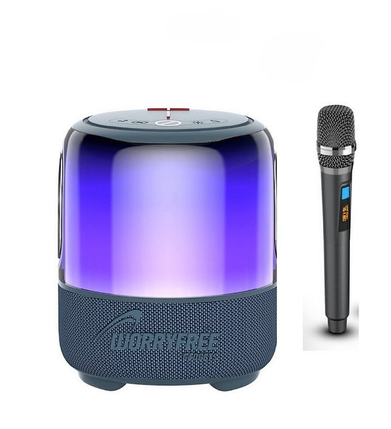 Worryfree Gadgets WSC-01 Wireless Bluetooth Speaker with one Microphone, RGB Light, Water Resistant, Blue (WSC01-BLU)