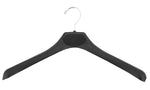 NAHANCO 18" Sturdy Plastic Concave Wide Shouldered Jacket Hanger, Black, 50/Pack (2463)