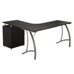 Techni Mobili Modern L-Shaped Computer Desk with File Cabinet, Espresso (RTA-4804L-ES)