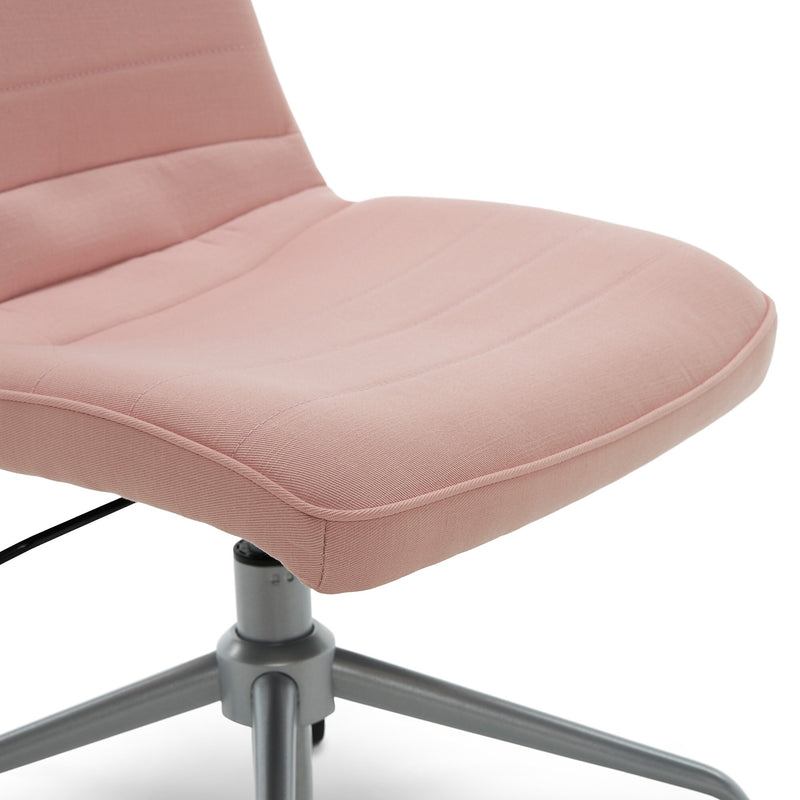 ELLE Decor Adelaide Armless Fabric Task Chair, Pink (48214A)