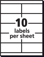 Avery Copier Shipping Labels, 2" x 4-1/4", Matte White, 1000 Labels/Box (5352)
