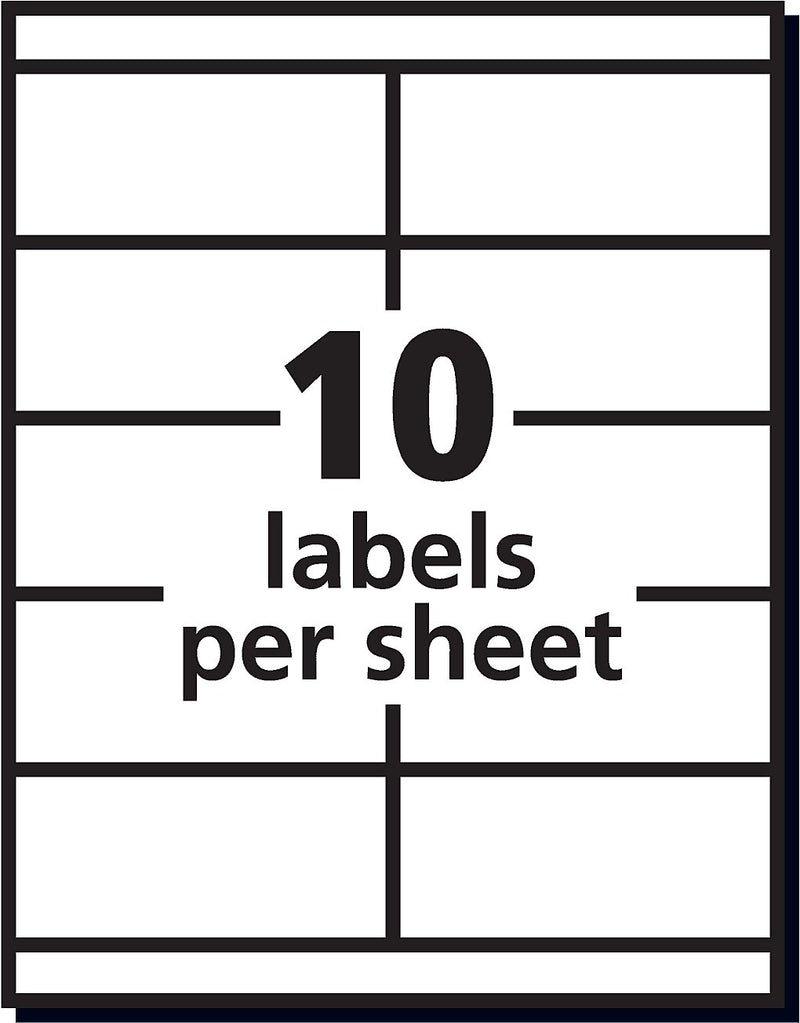 Avery Copier Shipping Labels, 2" x 4-1/4", Matte White, 1000 Labels/Box (5352)