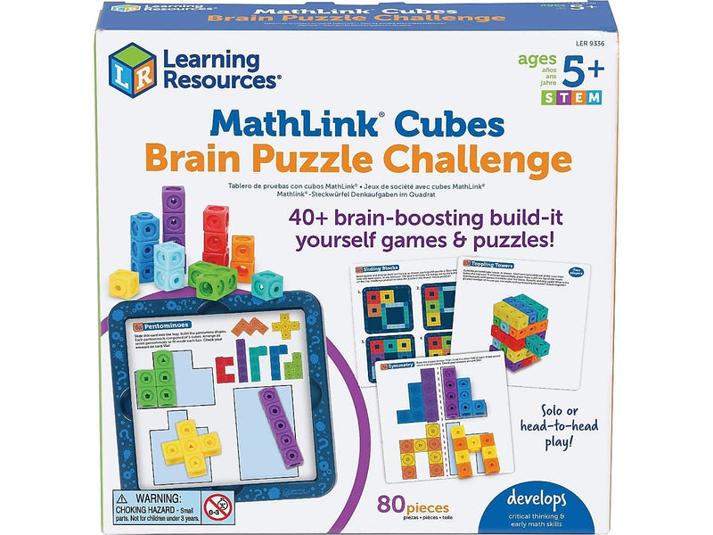 Learning Resources MathLink Cubes Brain Puzzle Challenge (LER9336)