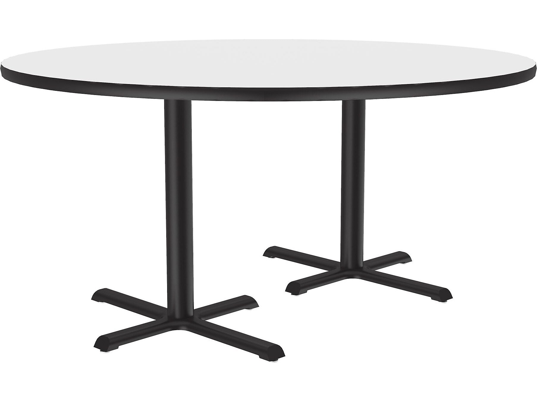 Correll 60" Round Dry-Erase Markerboard Cafe Table, Frosty White/Black (BCT60DER-80)
