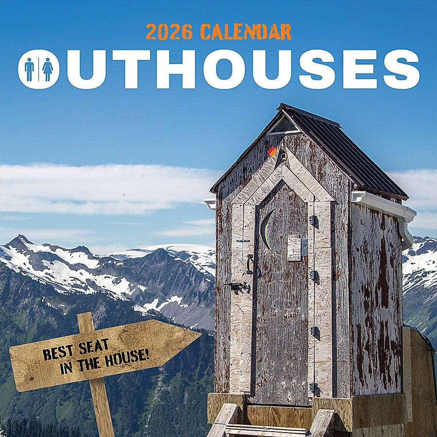 2026 TF Publishing Outhouses 12" x 12" Monthly Wall Calendar (26-1048)