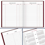 AT-A-GLANCE 2026 Hardcover Diary, 7.5" x 9.5", Ruled, Red (SD374-13-26)