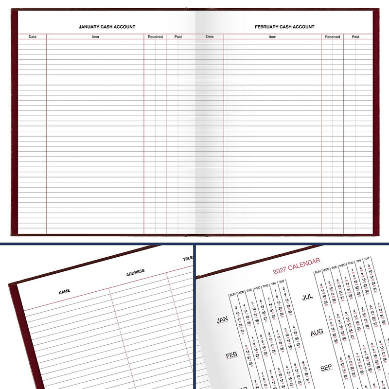 AT-A-GLANCE 2026 Hardcover Diary, 7.5" x 9.5", Ruled, Red (SD374-13-26)