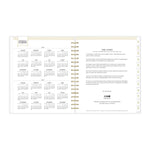 Planning Calendar DD Rugby Stripe Navy Frosted PP 8x10 RY26 Daily/Mthly Safety Wirebound -