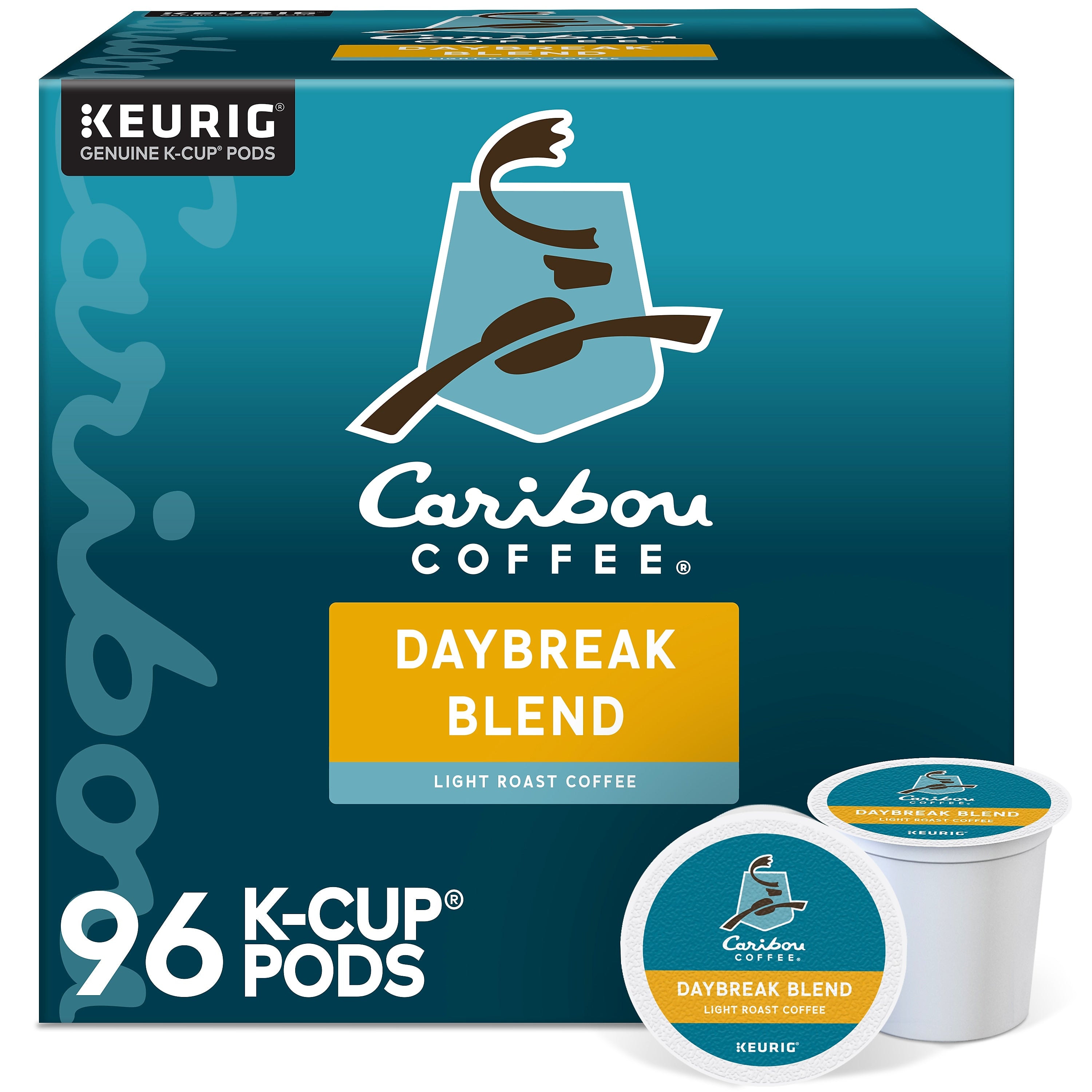 Caribou Coffee Daybreak Morning Blend Coffee Keurig® K-Cup® Pods, Light Roast, 96/Carton (6994)