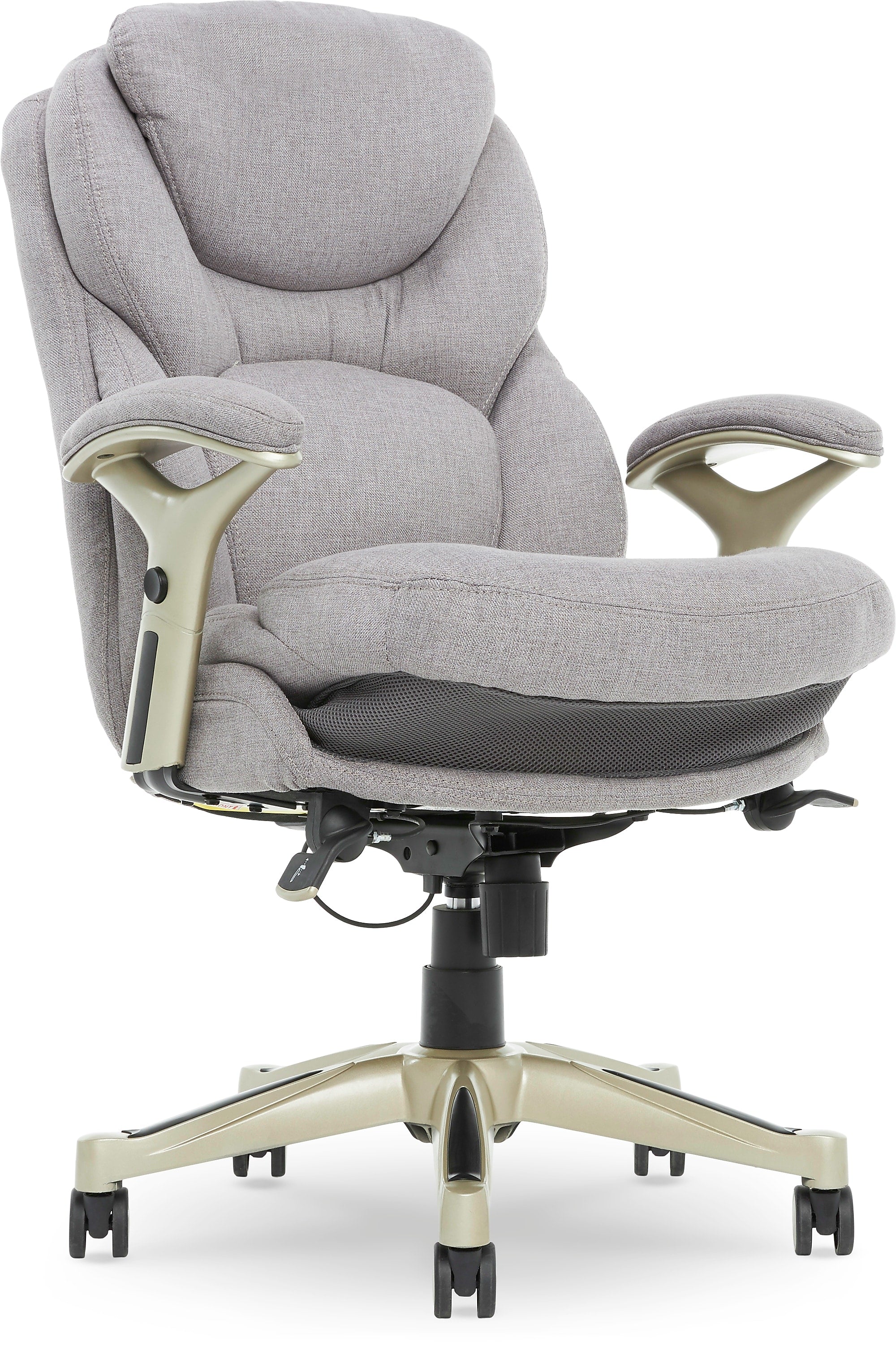 Serta Claremont Ergonomic Fabric Swivel Executive Chair with Back in Motion Technology, Light Gray (44186D)