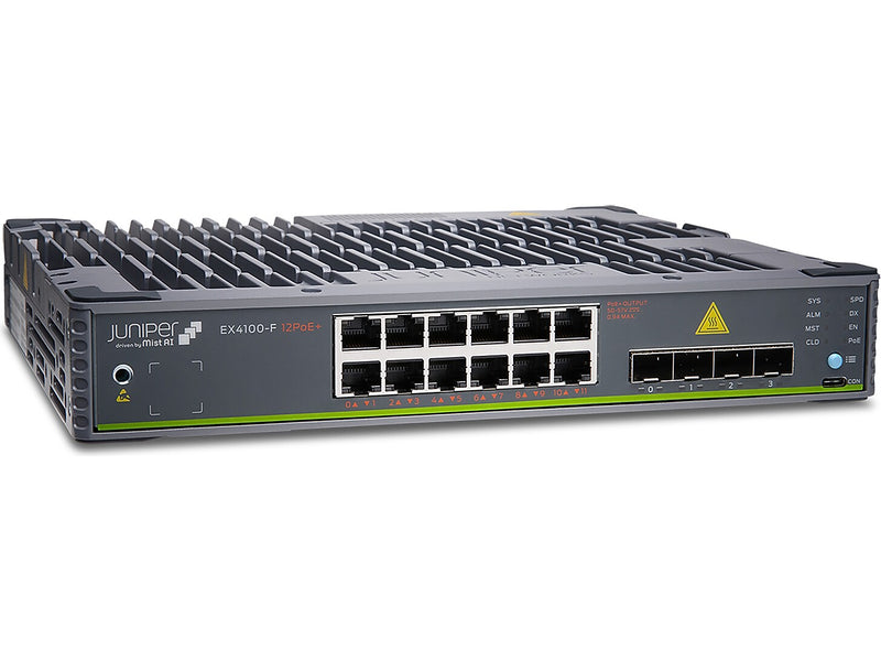 Juniper EX4100-F 12-Port Gigabit Ethernet PoE+ Managed Switch (EX4100-F-12P)