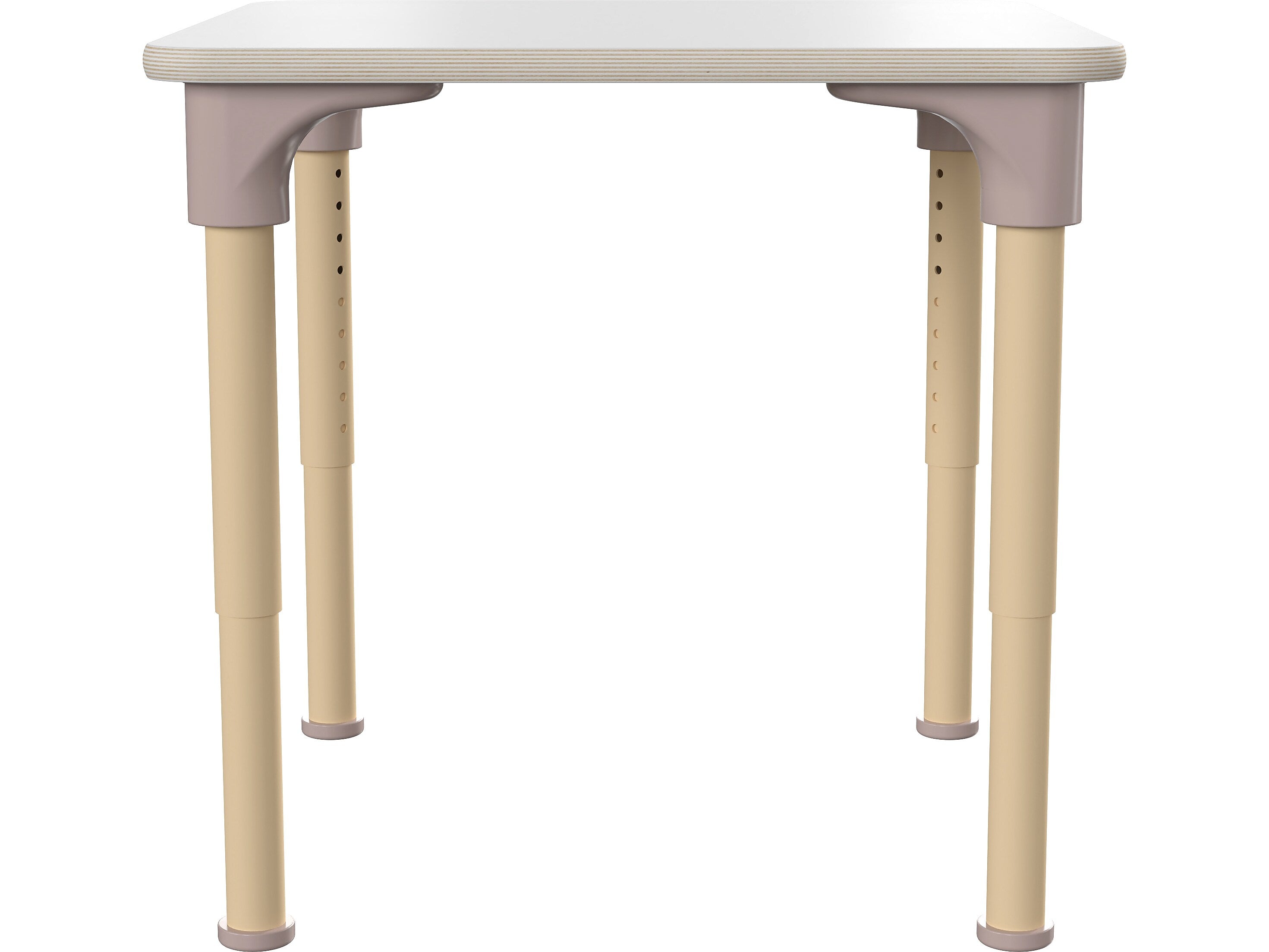 Flash Furniture Bright Beginnings Hercules Square Table, 24" x 24", Height Adjustable, White/Beech (MK-ME088024-GG)