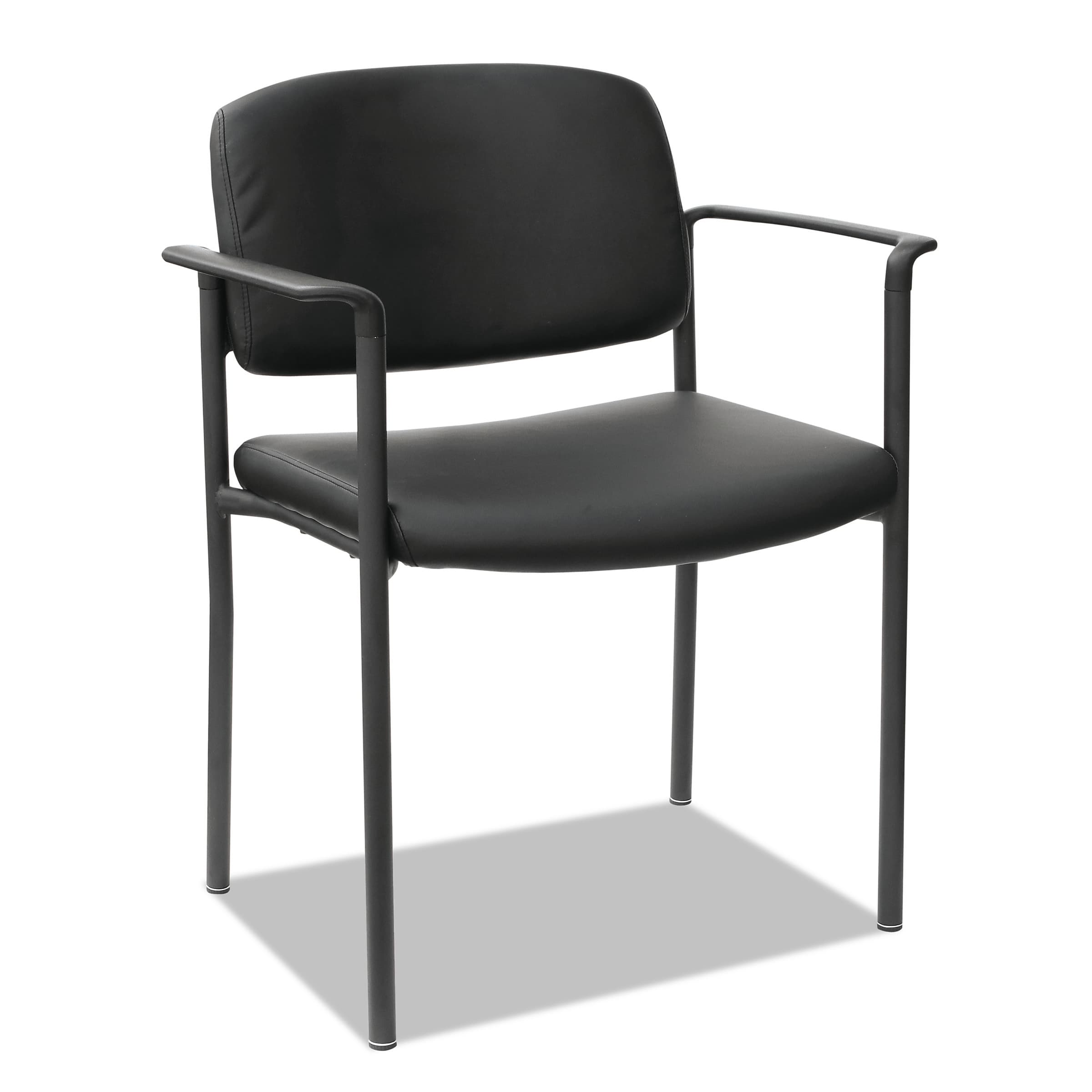 Alera® Sorrento Series Fixed Arm Faux Leather Computer and Desk Chair, Black (ALEUT6816 )