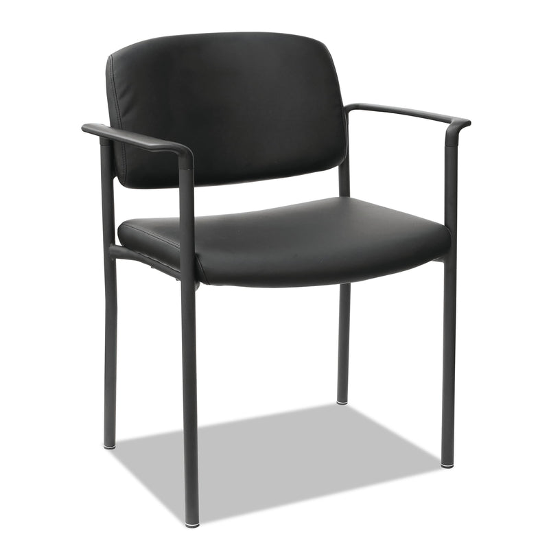 Alera® Sorrento Series Fixed Arm Faux Leather Computer and Desk Chair, Black (ALEUT6816 )