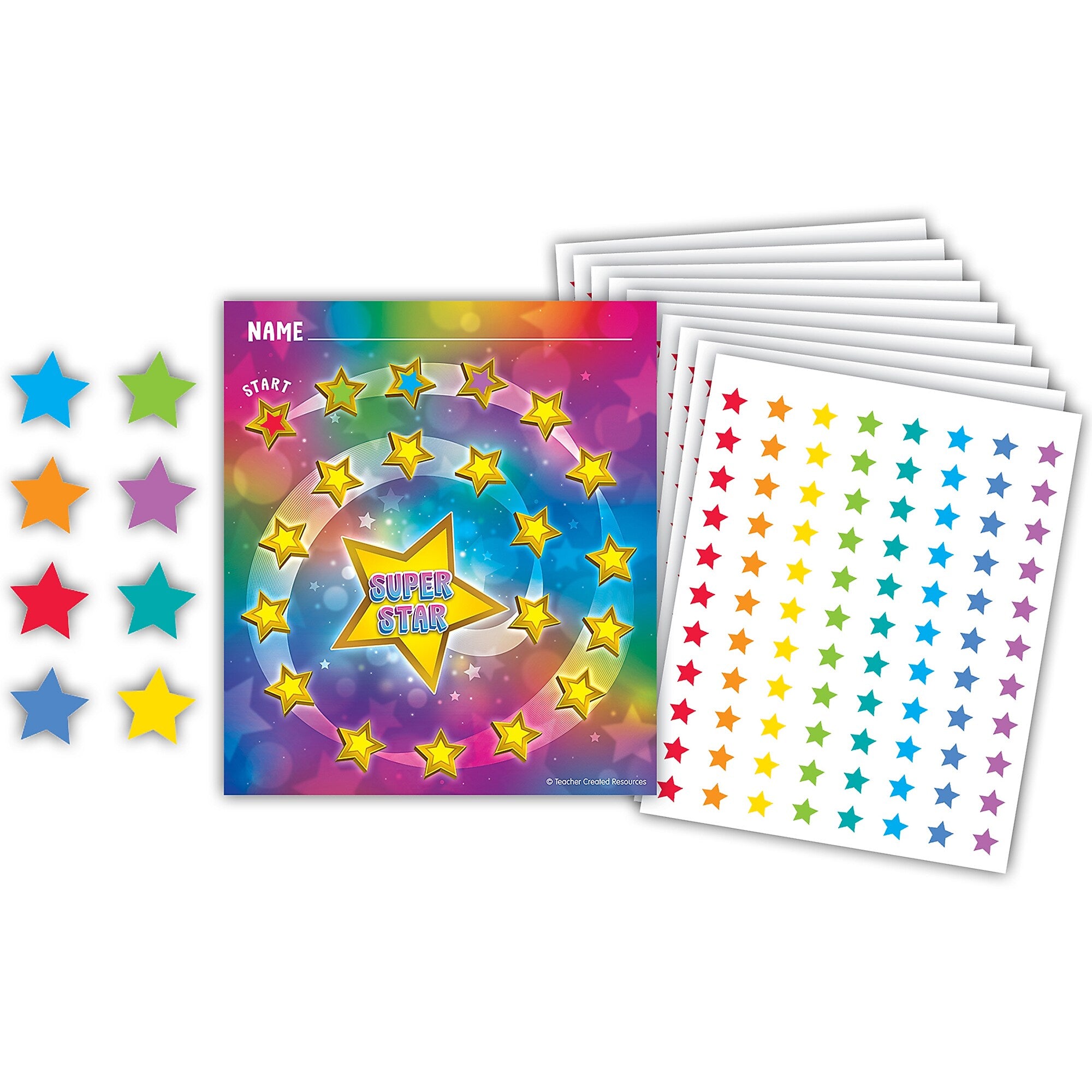 Teacher Created Resources Treasure Hunt Reward Trackers with Stickers, 5.25" x 6", Multicolored, 3 Packs/Bundle (TCR6867-3)