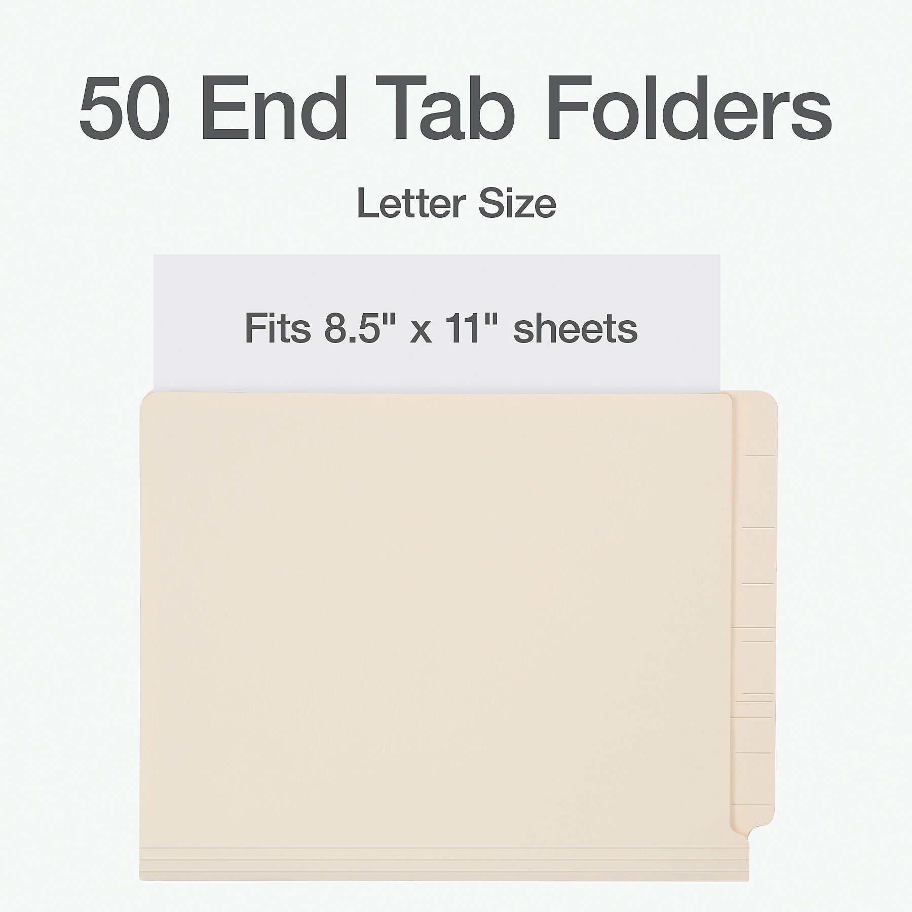 Pendaflex End Tab File Folder, Straight Cut, Letter Size, Manila, 50/Box (1007069)