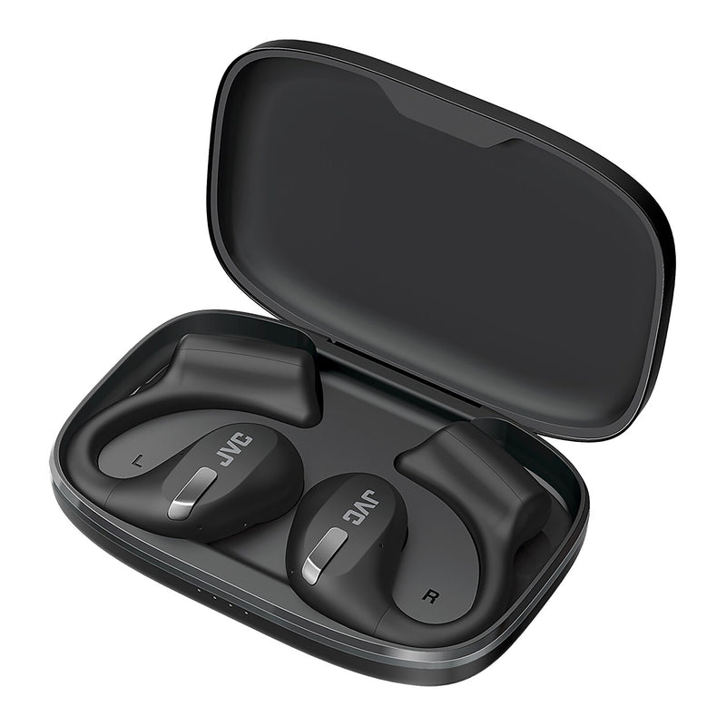 JVC Nearphones Wireless Noise Canceling Over-Ear Earphones, Bluetooth, Black (JVCHANP50TB)