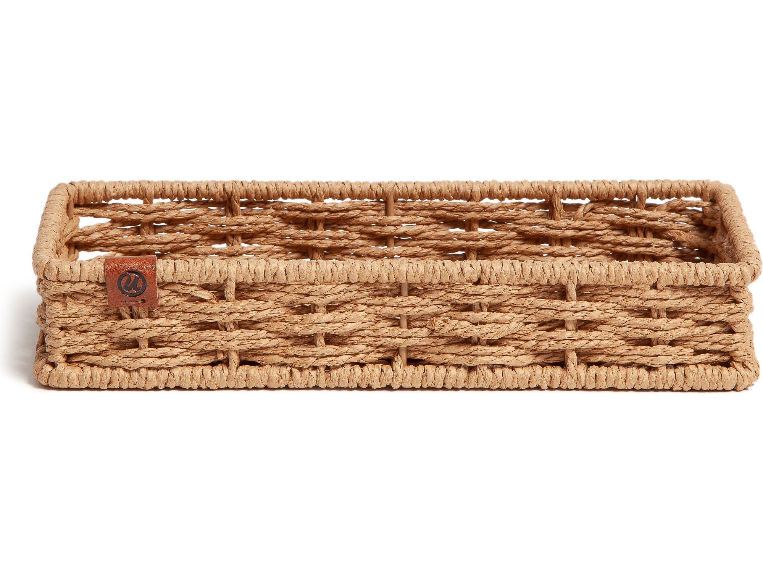 U Brands Handwoven Paper Rope Desk Tray, Brown (6089U01-16)