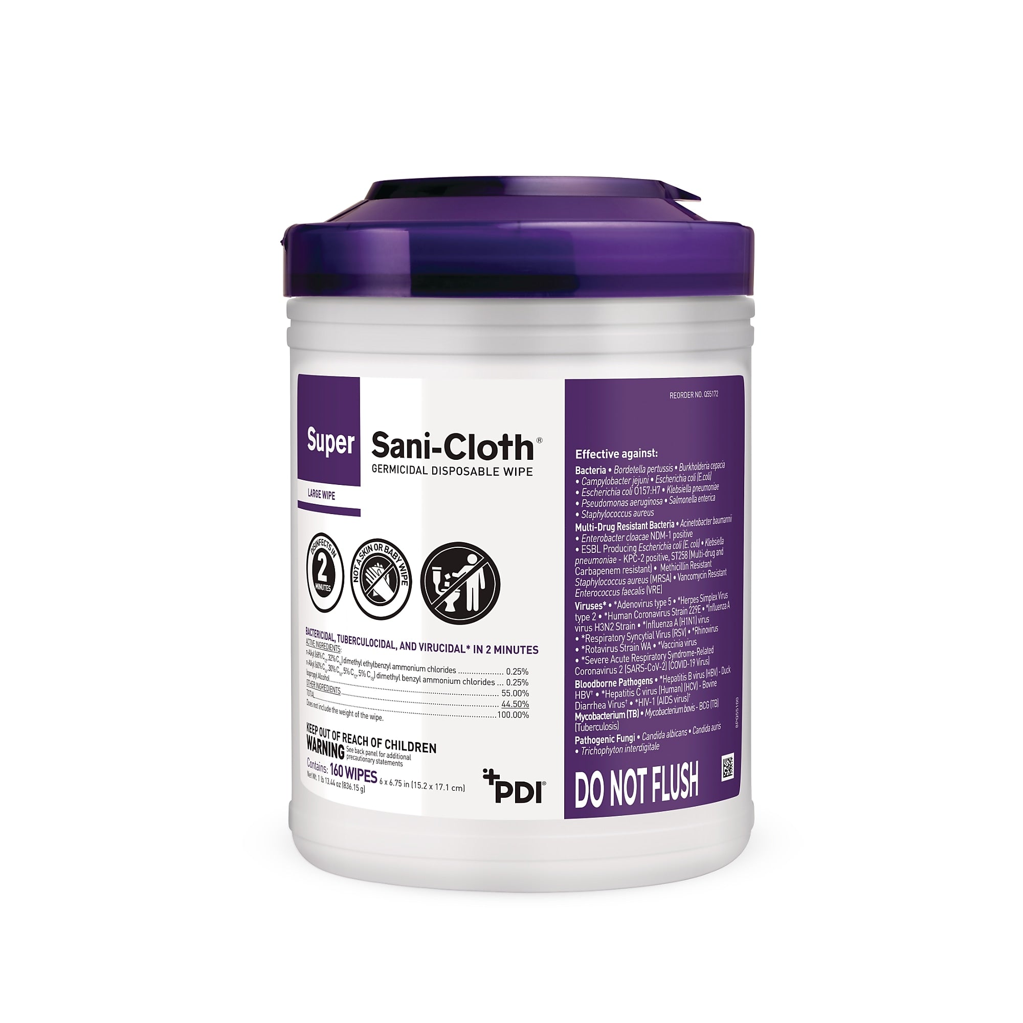 PDI Super Sani-Cloth Disinfecting Wipes, 160 Wipes/Container (PSSC077172)