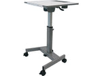 Luxor 27.5"W Pneumatic Adjustable-Height Flip-Top Student/Nesting Desk, Medium Gray/Light Gray (STUDENT-P-TILT)