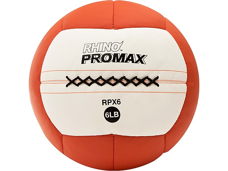 Champion Sports RHINO Promax Orange/White Medicine Ball, 6 Lbs. (RPX6)