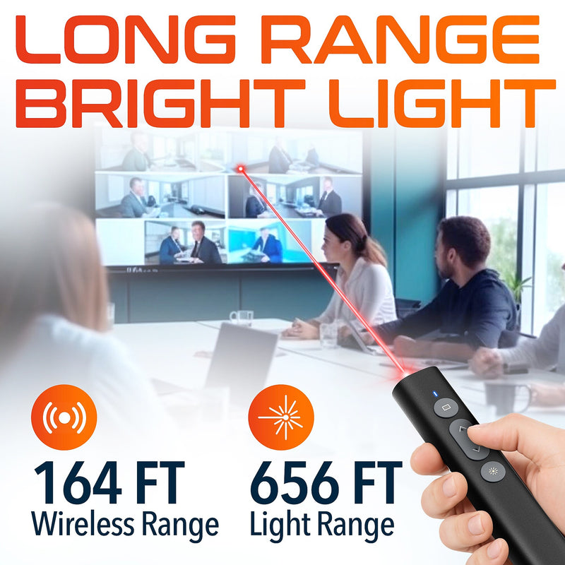 Delton Purely LP21 2.4GHz Wireless Presentation Remote with Laser Pointer, Black (DLP21)