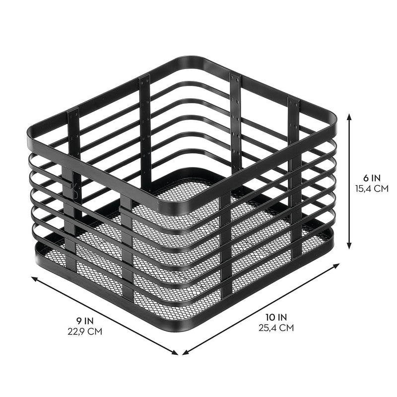 mDesign Steel Organizer, Matte Black (25940)