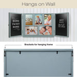 Excello Global Products Barndoor Picture Frame with Chalkboard, Gray (EGP-HD-0413C)