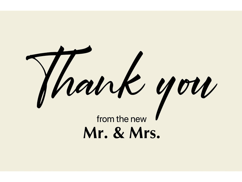 Better Office Wedding Thank You Cards with Envelopes, 4" x 6", White/Black, 120/Pack (64642-120PK)