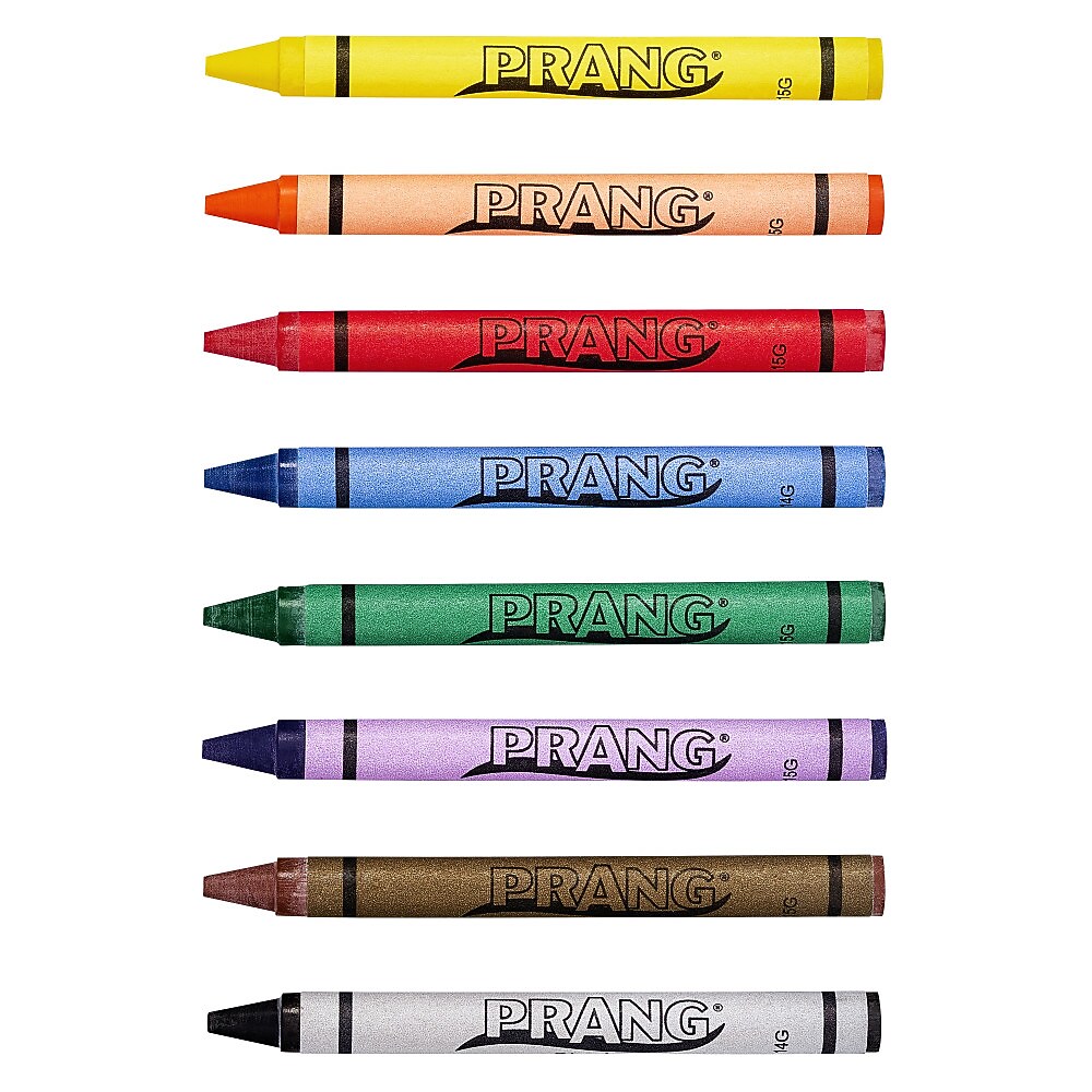 Prang Master Pack Standard Crayons, 8 Colors, 800/Carton (32350)