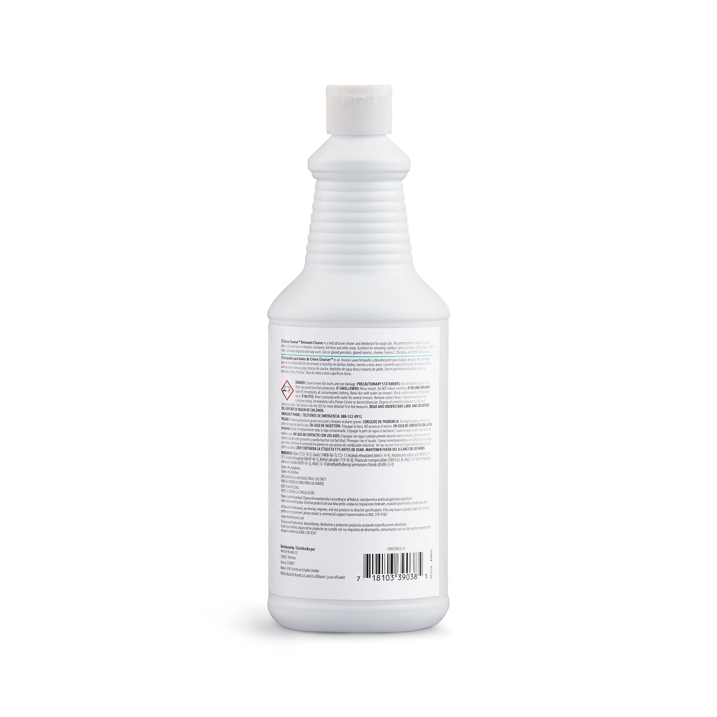 Coastwide Professional™ Restroom Cleaner Creme Cleanser, Ready To Use, Mint Scent, 32 Oz., 12/Carton  (CW072RU32-ACT)