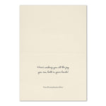 "Baby Congrats" Card w/ Gold Lined Ecru Envelope, 50/BX