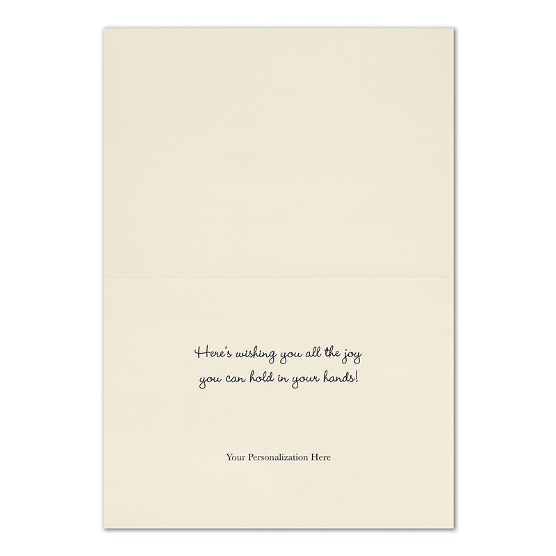 "Baby Congrats" Card w/ Gold Lined Ecru Envelope, 250/BX