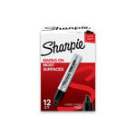 Sharpie King Size Tank Permanent Marker, Chisel Tip, Black, 12/Pack (15001A)