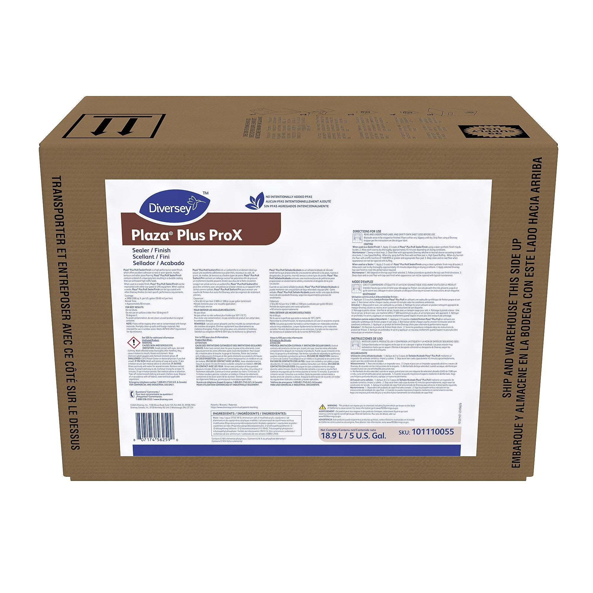 Diversey Plaza Plus ProX Floor Sealer, 640 Oz. (5104933)