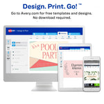 Avery Print-to-the-Edge Business Cards, 2" x 3 1/2", Matte White, 160 Per Pack (5881)