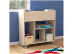 Flash Furniture Bright Beginnings Mobile 10-Section Storage Cart, 33.5"H x 31.5"W x 13"D, Brown (MK-KE24244-GG)