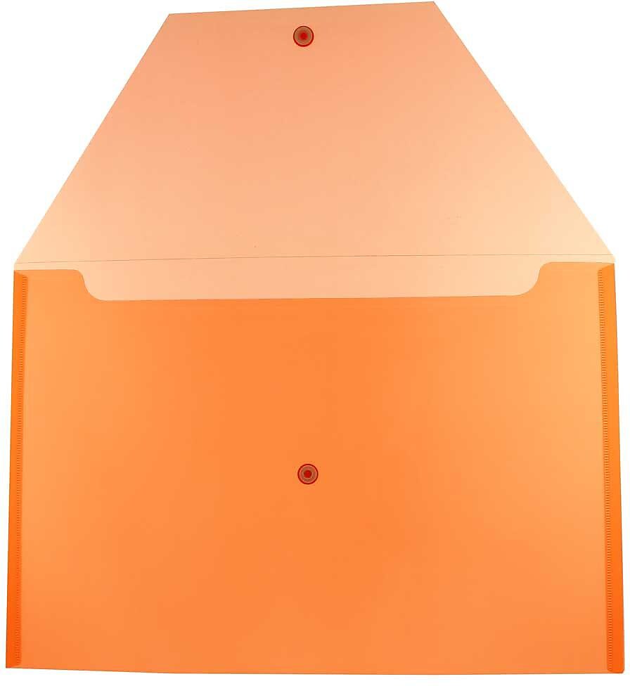 JAM Paper Premium Plastic Document File, 1 Pocket, Legal, Orange, 3/Pack (219S0orx3)