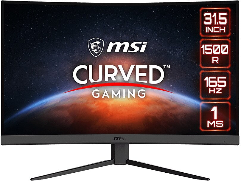 MSI Optix Refurbished 31.5" Curved 165 Hz LED Monitor, Black (OPTIX G32C4W)