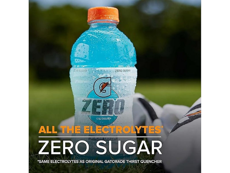 Gatorade Zero Sugar-Free Glacier Freeze Sports Drink, 12 fl. oz., 24 Bottles/Carton (04342)