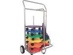 Champion Sports Scooter and Cone Storage Cart, Silver (SC036)