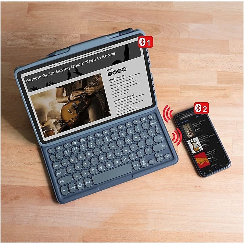 ZAGG Pro Keys Wireless Keyboard & Detachable Case For 11" iPad Pro (Gen 1, 2, 3, & 4) and iPad Air (10.9" Gen. 4 & 5), Midnight